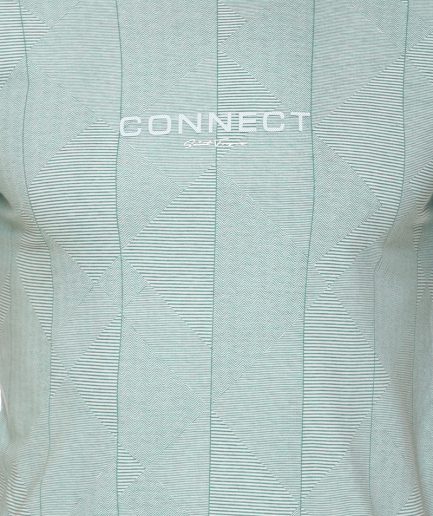 6TY8 Men's Cotton Blended Printed Round Neck Regular Fit Aqua Color T Shirt